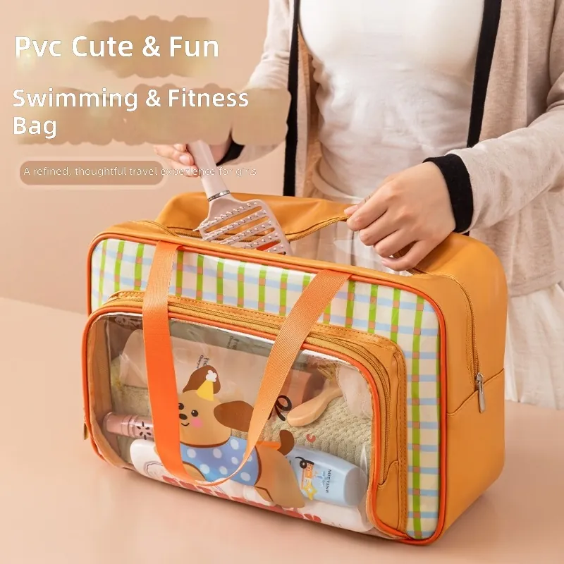 Travel Packing Accessories - Cute PVC Waterproof Dry Wet Separation
