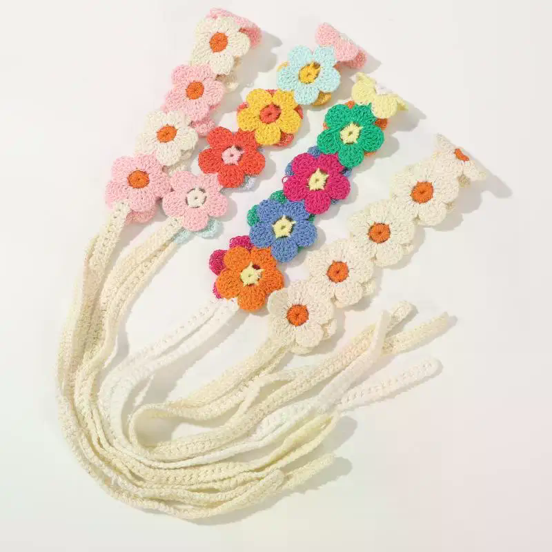 Travel Accessories Hawaii - Colorful Flowers Turban Headbands Knitted Flower