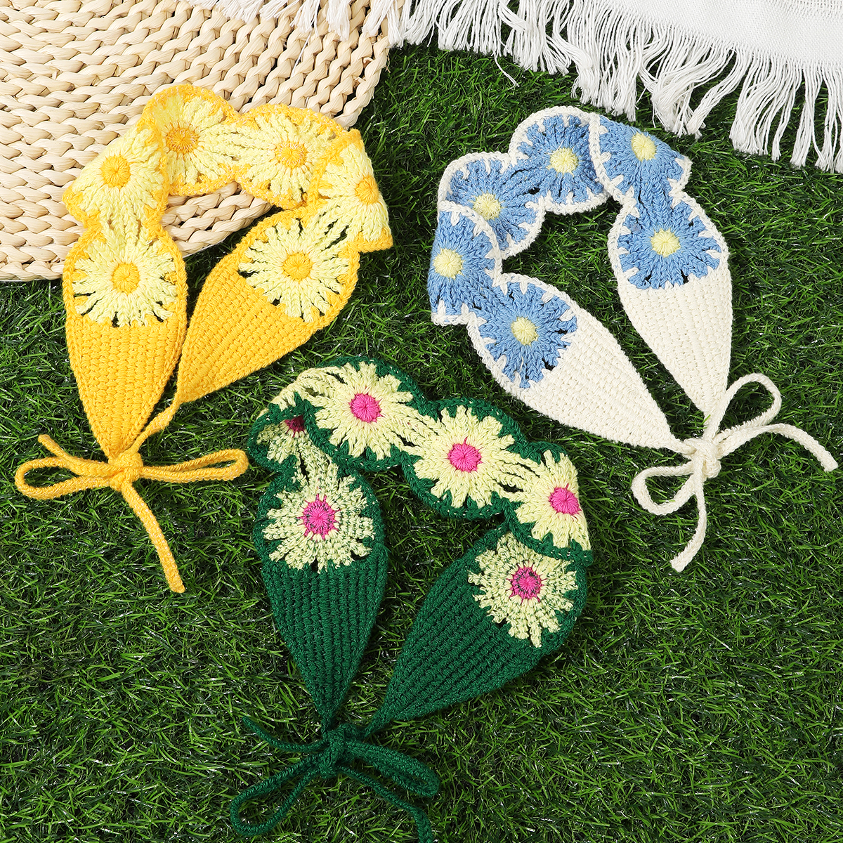 Travel Accessories Hawaii - AWAYTR Flowers Turban Hairbands Knitted Flower