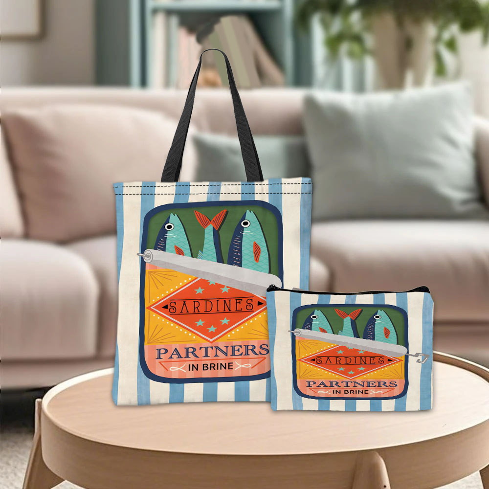 Travel Packing Accessories - Sardine Partners Graphic Handbag Cosmetic Pouch