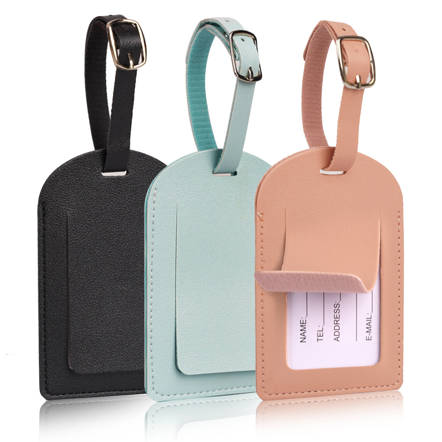 Women Men Luggage Tags PU Leat – Travel Accessories Name recenzja i cena