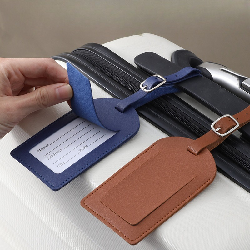 Women Men Luggage Tags PU Leat – Travel Accessories Name recenzja i cena