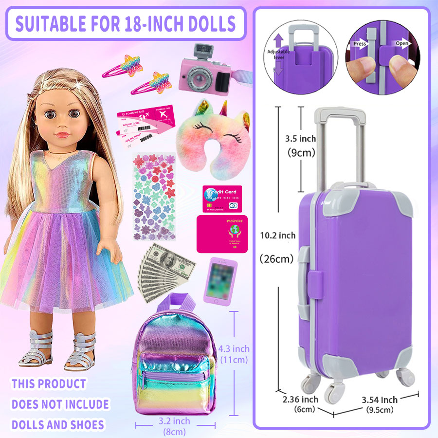 18inch Doll Clothes and Access – Travel Accessories Teens recenzja i cena