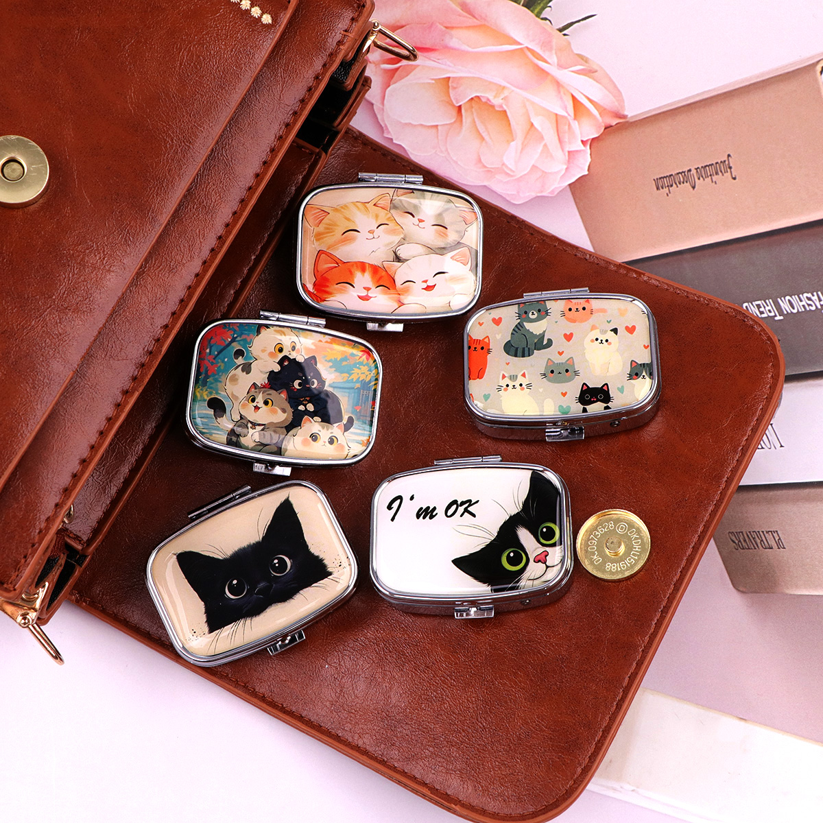 Black Cat Pill Boxes Cartoon A – Travel Accessories Jewelry recenzja i cena