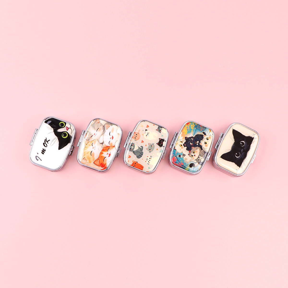 Black Cat Pill Boxes Cartoon A – Travel Accessories Jewelry recenzja i cena
