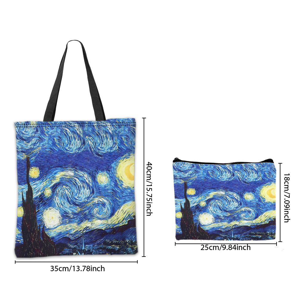 Van Gogh Series Tote Bag Cosme – Travel Packing Accessories recenzja i cena