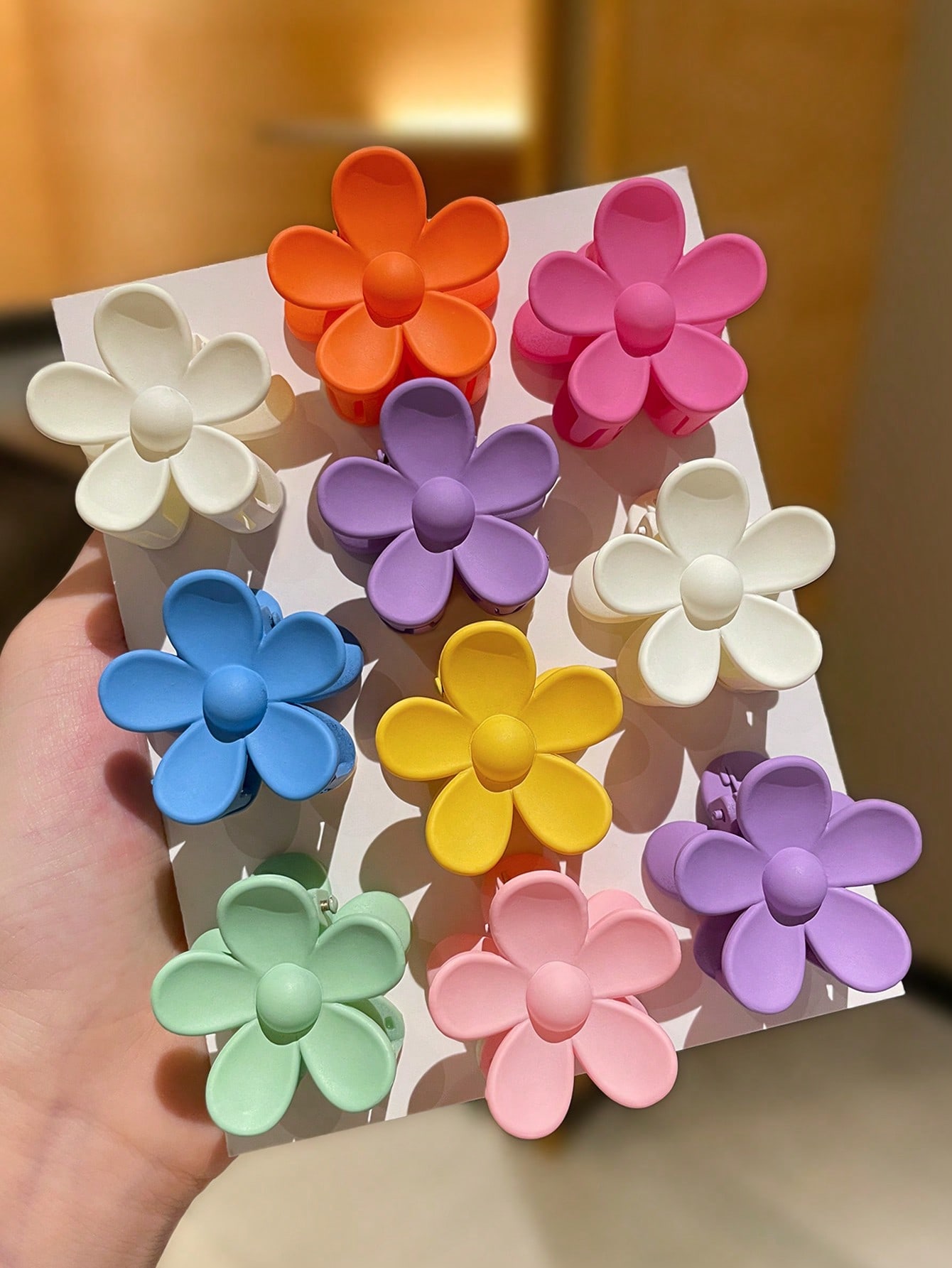 10pcs Colorful Matte Flower Ha – Travel Accessories Hawaii recenzja i cena