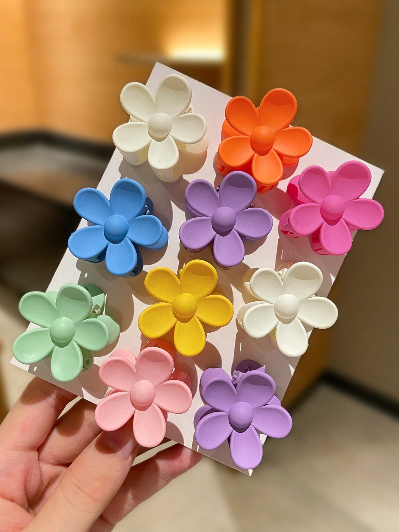 10pcs Colorful Matte Flower Ha – Travel Accessories Hawaii recenzja i cena