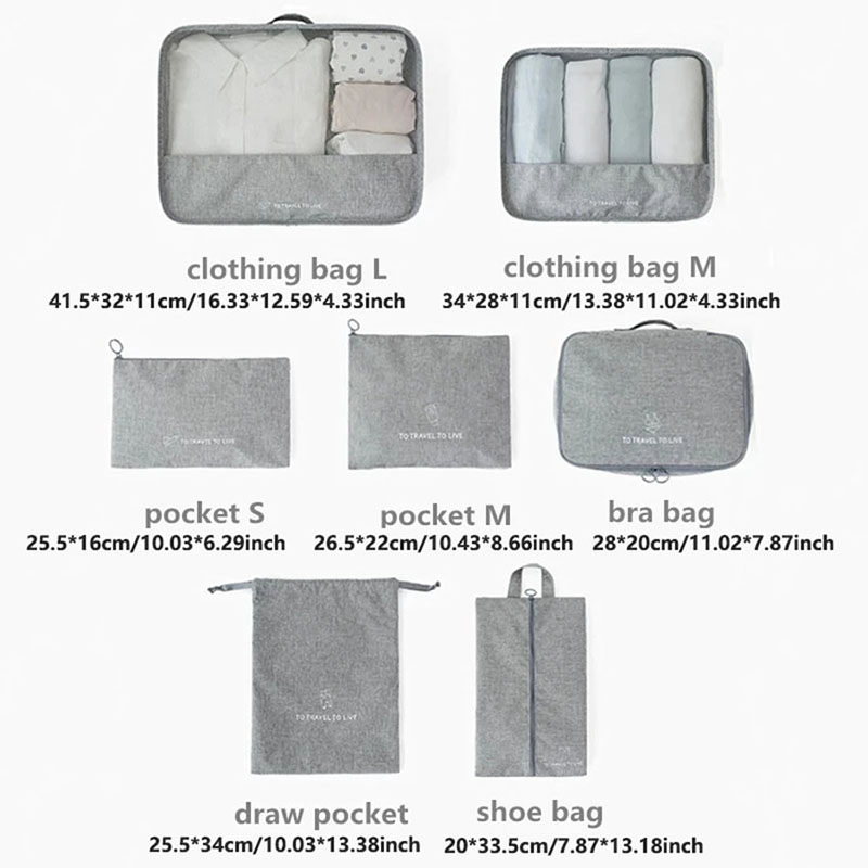 7 Piece Travel Packing Cubes S – Travel Accessories Packing Cubes recenzja i cena