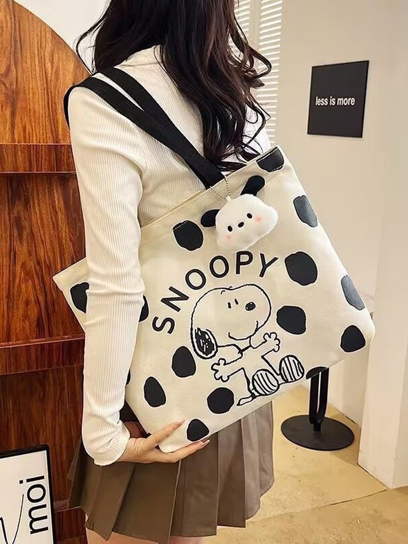 Cartoon Snoopy Canvas Shoulder – Travel Packing Accessories recenzja i cena