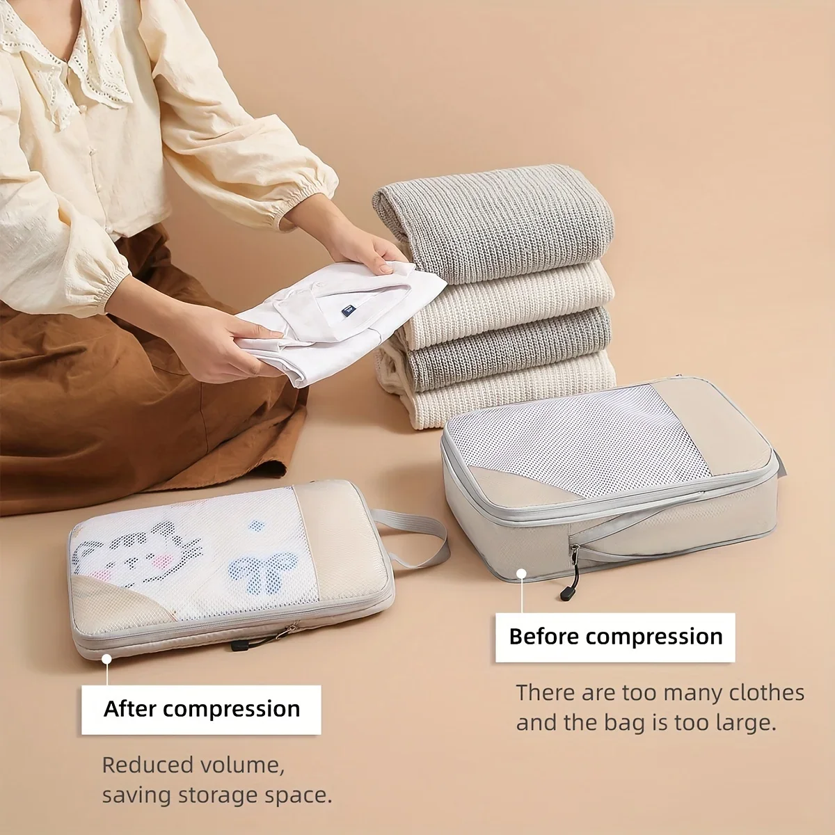3-piece travel compression pac – Travel Accessories Packing Cubes recenzja i cena