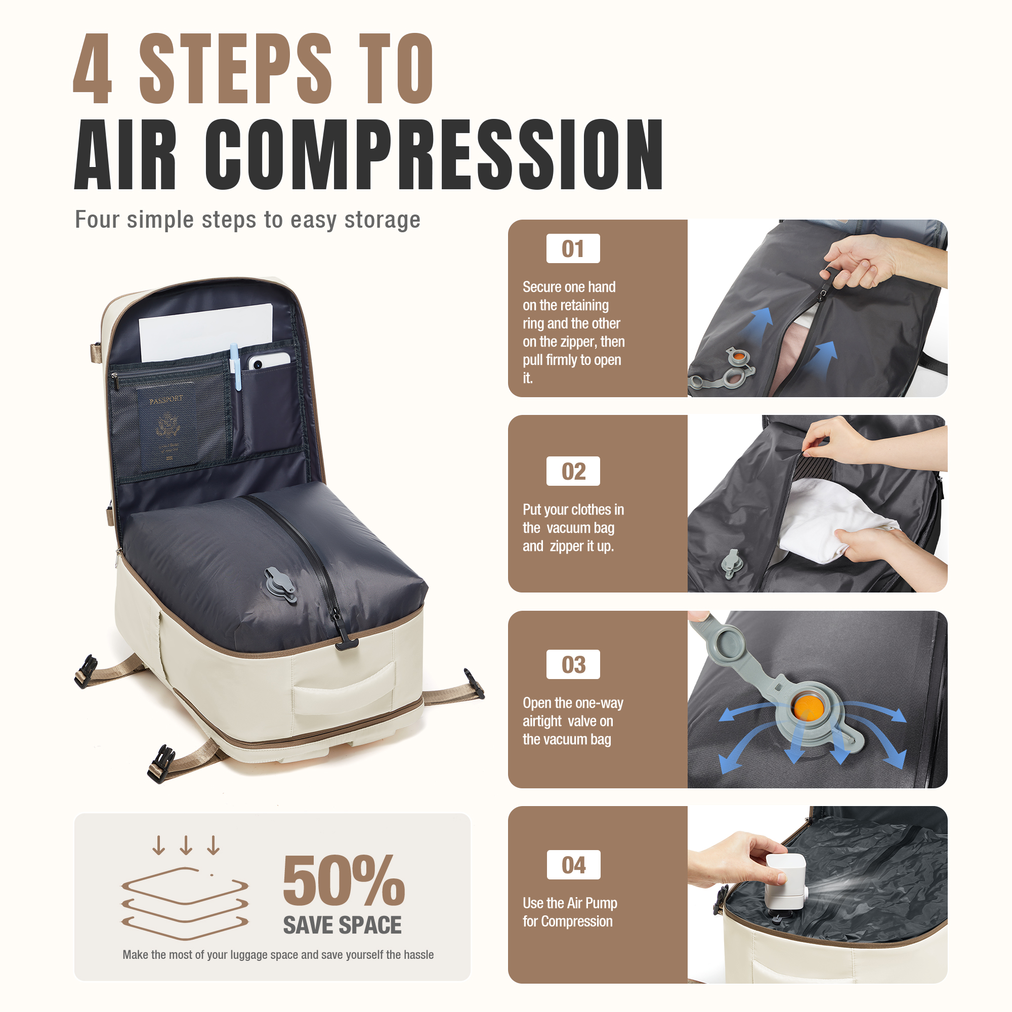 Vacuum Backpack Backpack Hand  – It Travel Accessories recenzja i cena