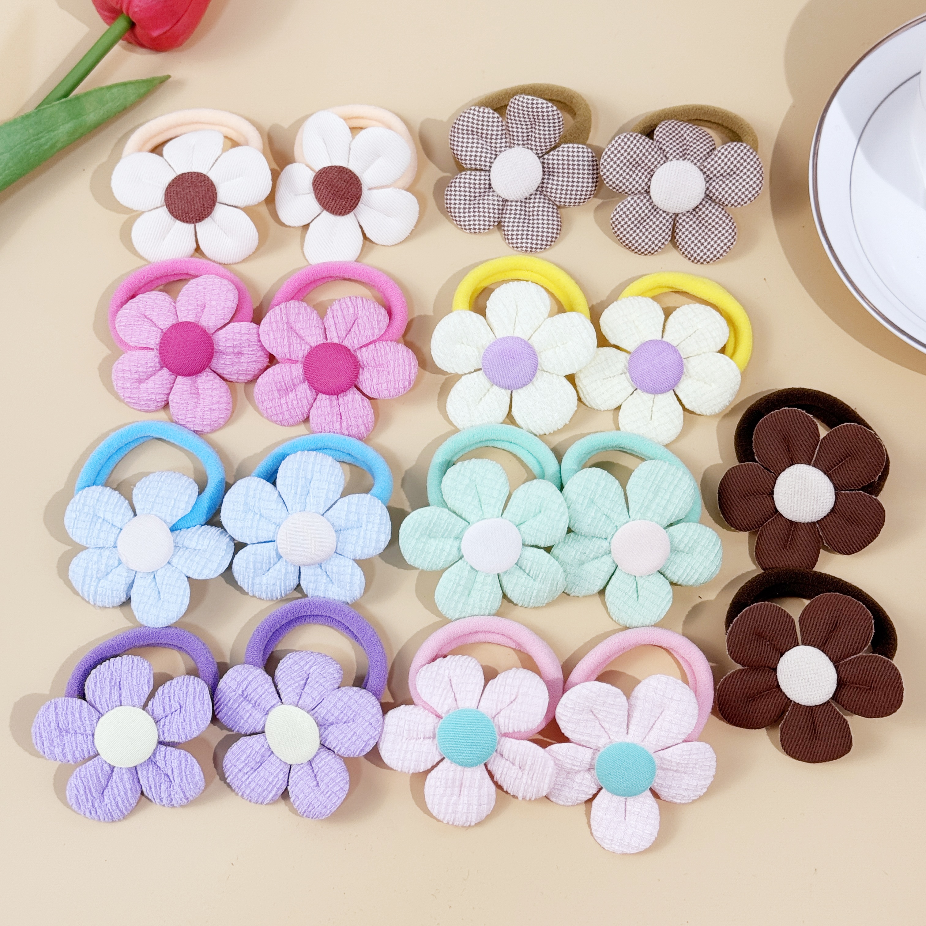 18pcs Sunflower Hair Ties Kids – Travel Accessories Teens recenzja i cena