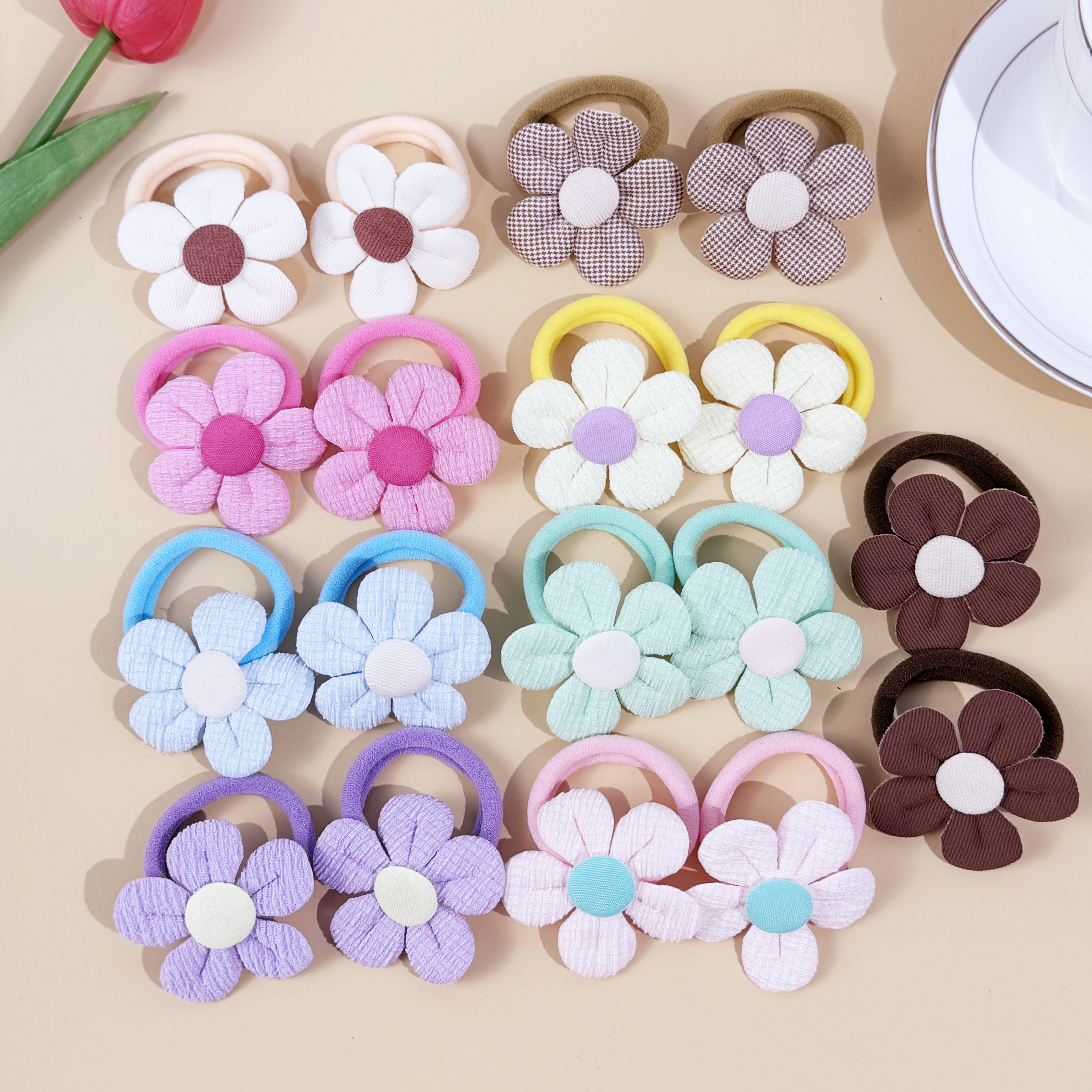 18pcs Sunflower Hair Ties Kids – Travel Accessories Teens recenzja i cena