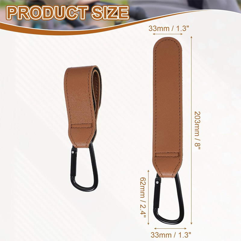 2Pcs Leather Cart Hooks Baby S – Travel Accessories For 4 Year Old recenzja i cena