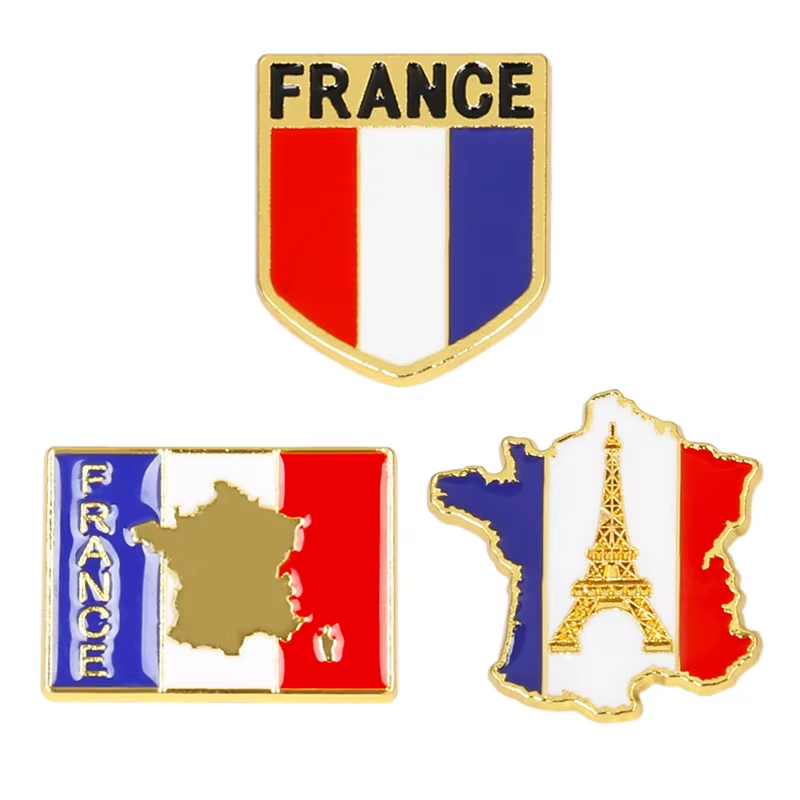 France Flag Enamel Pins Eiffel – Travel Accessories Jewelry recenzja i cena