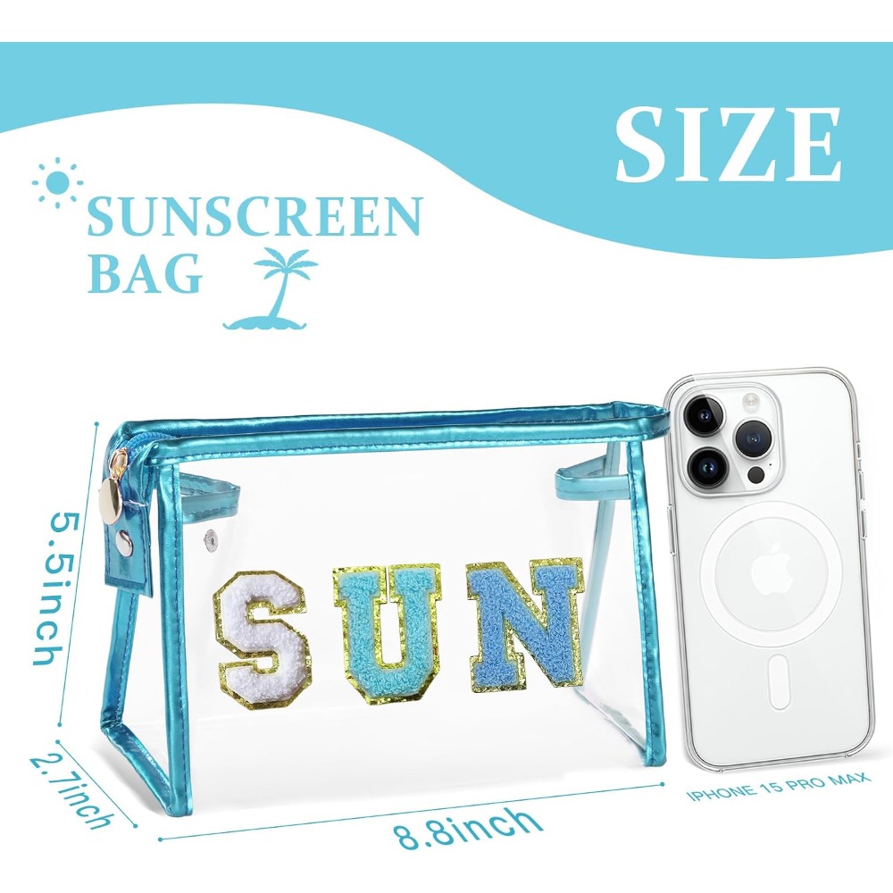 COSHAYSOO Sunscreen Bag Clear  – Travel Accessories Teens recenzja i cena
