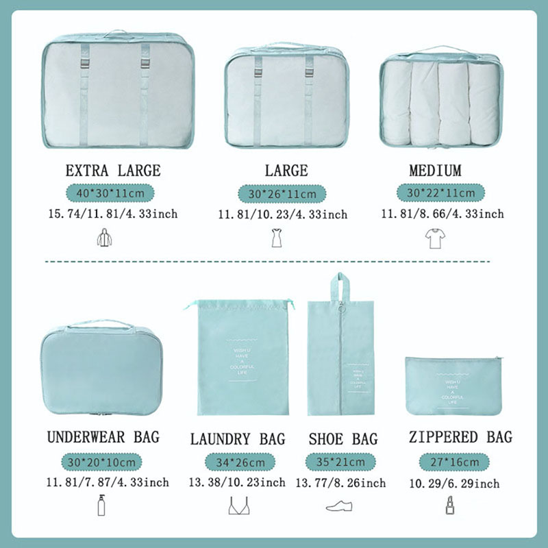 7Pcs Travel Packing Cubes Set  – Travel Accessories Packing Cubes recenzja i cena