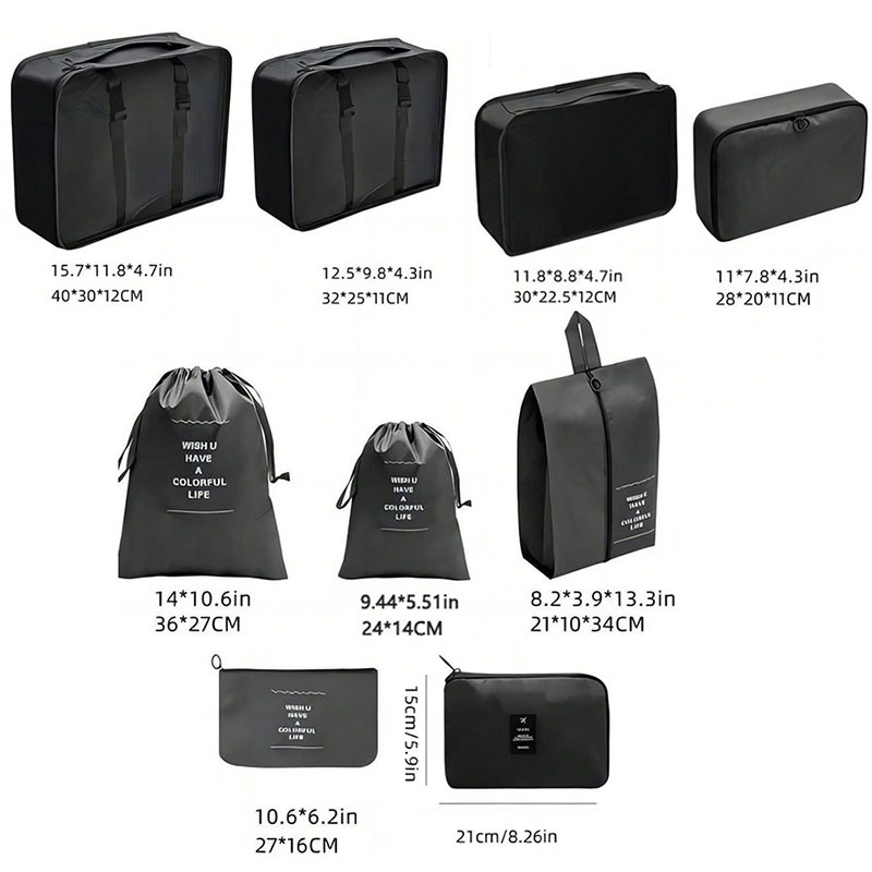 9Pcs Travel Organizer Bags Sui – Travel Accessories Needed recenzja i cena