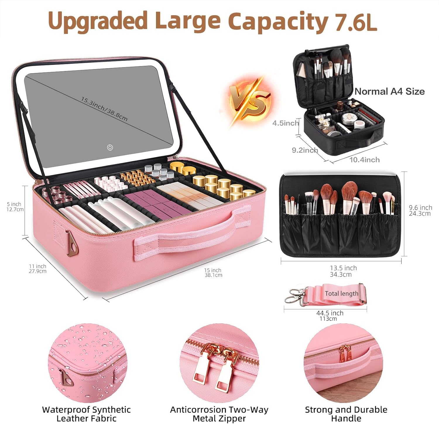 Large Capacity Makeup Bag 15'' – Travel Accessories Organizer Case recenzja i cena