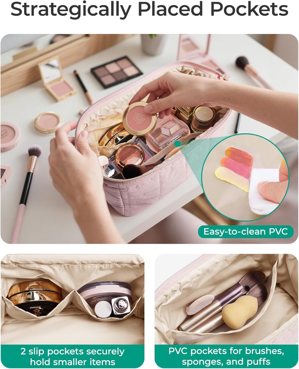 Puffy Makeup Bag Travel Toilet – Travel Packing Accessories recenzja i cena